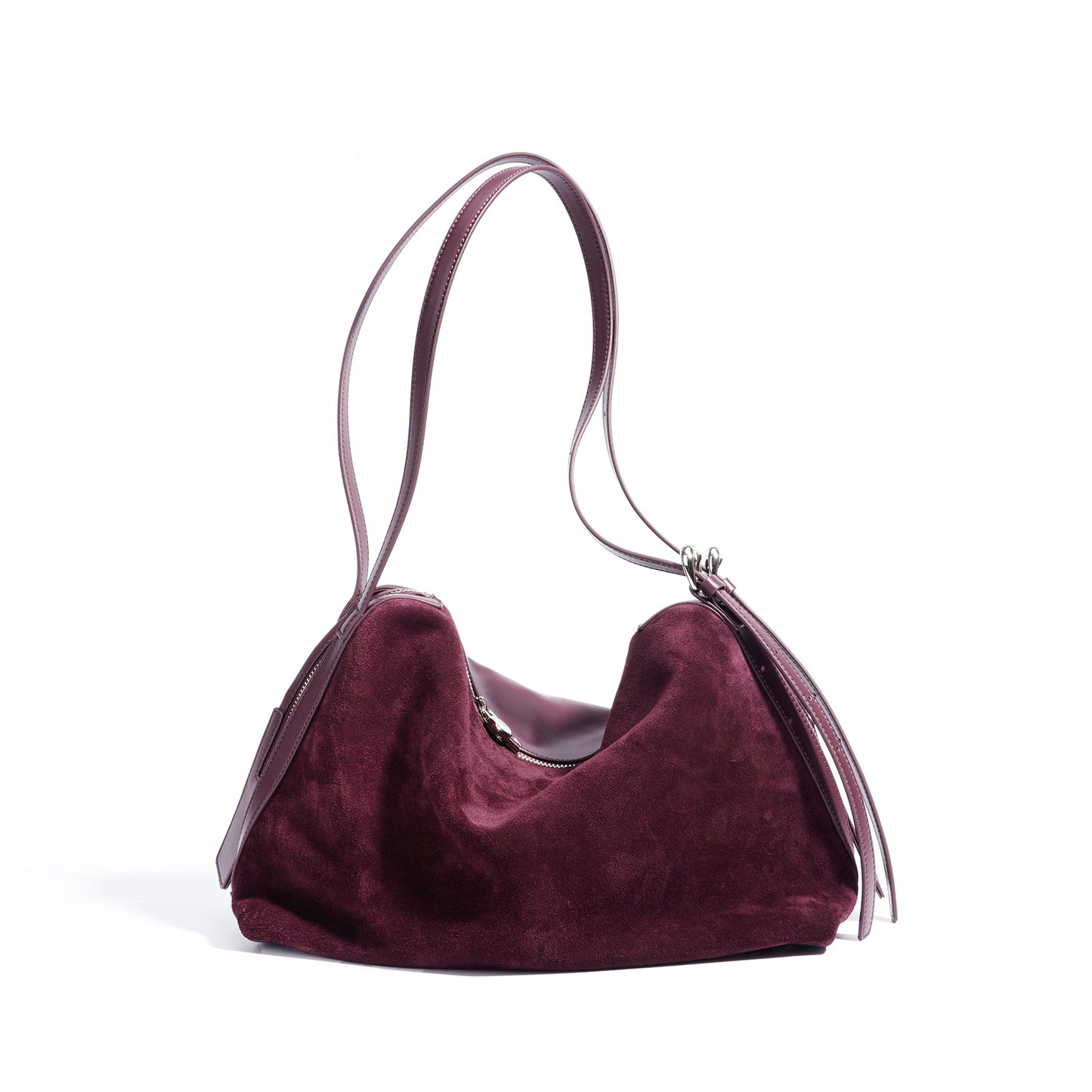 Genuine Matte Suede Leather Boston Tote Bag for Women, New Vintage Large Capacity Shoulder Top Handle Purse, Fashionable Versatile Everyday Handbag for Ladies