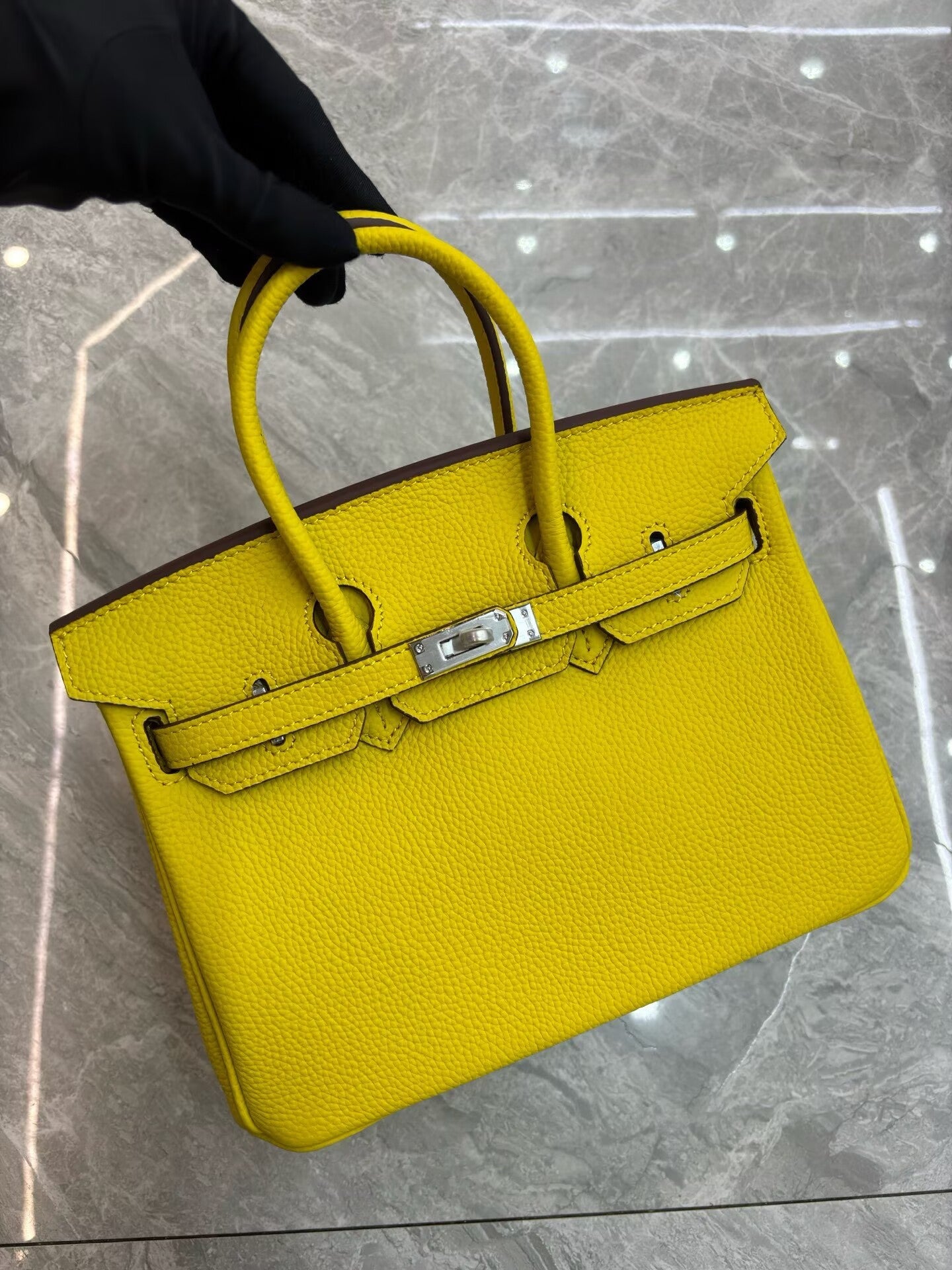 Genuine Top Layer Pebbled Cowhide Birkin-Style Bag for Women, Large Capacity Commute Top Handle Shoulder Crossbody Purse, Premium Leather Handbag for Ladies