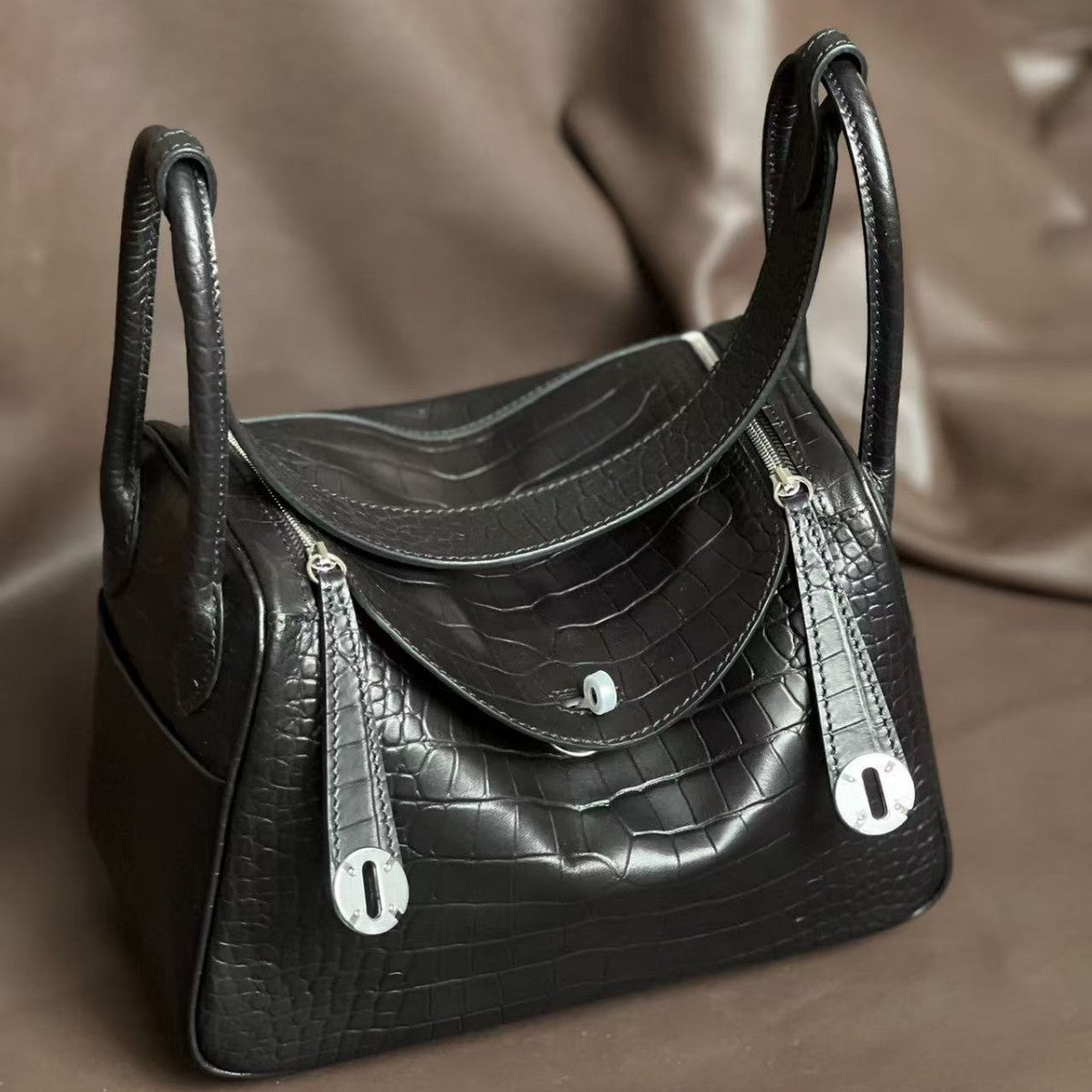 High-End Light Luxury Doctor Bag, Cowhide Handheld & Shoulder Bag