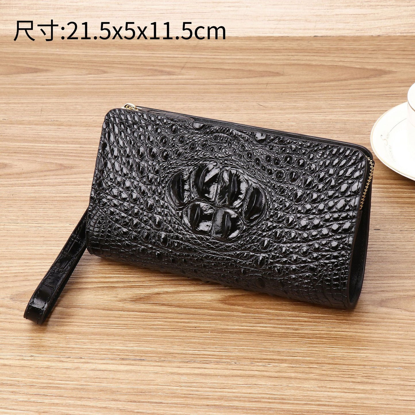New Arrival Croc-Effect Long Wallet for Men, A Large Capacity Clutch Handbag with Multiple Card Slots & Convenient Phone Pouch