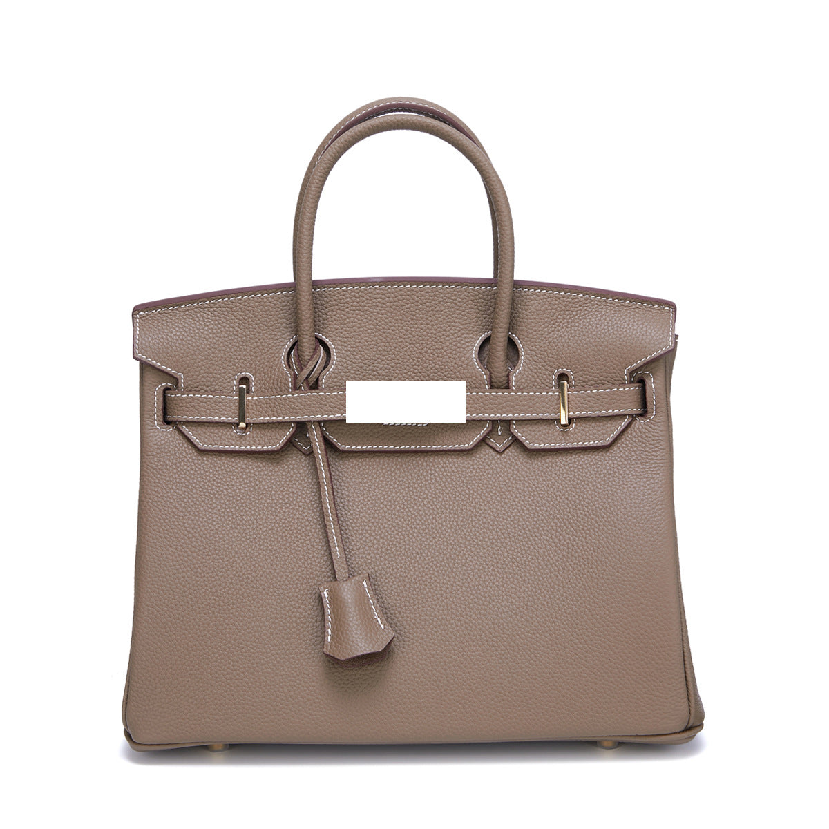 Women's Togo Leather Handbag Large Capacity Top Handle Bag with Gold Hardware, Premium Quality Birkin Style Shoulder Purse