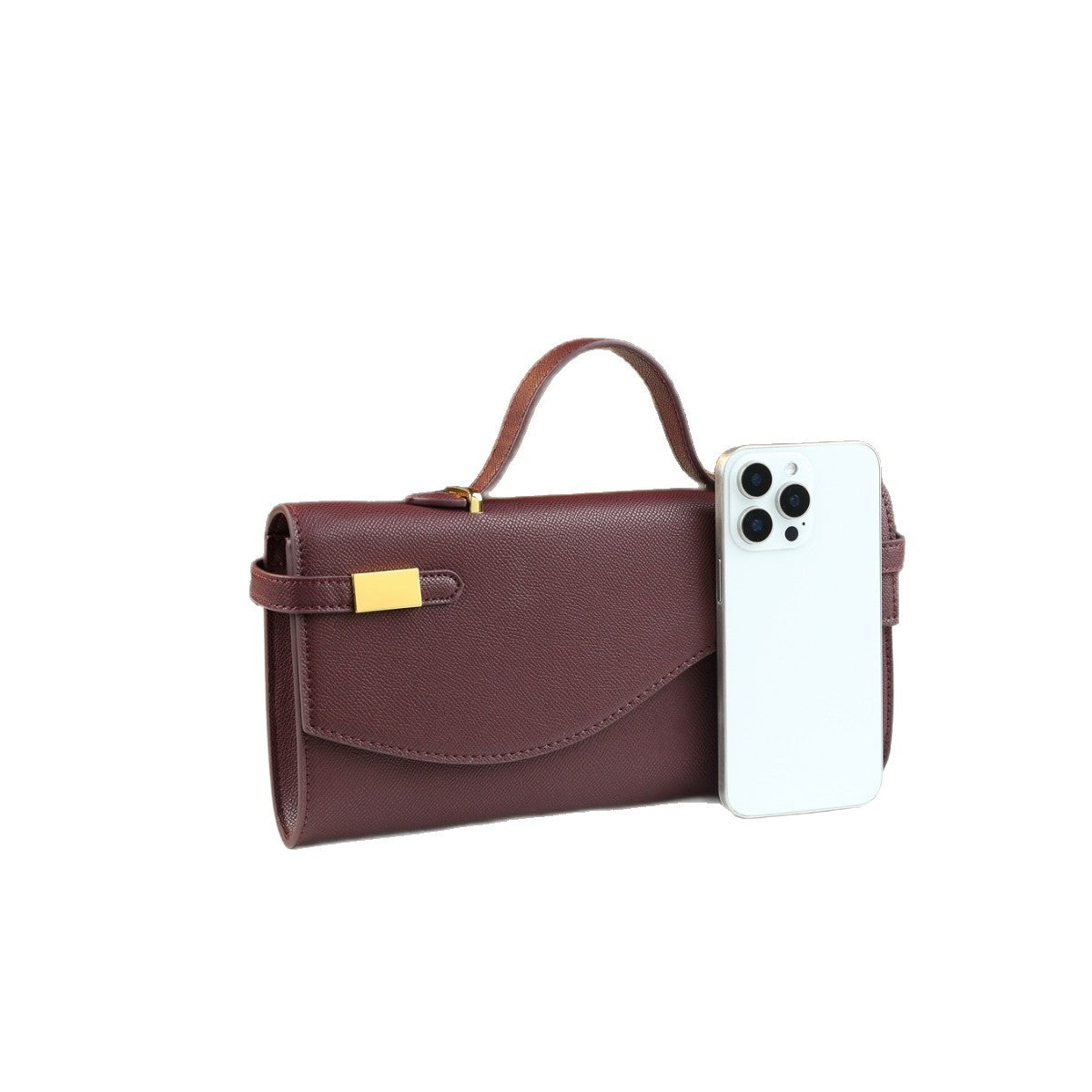 Minimalist Square Bag for Women Niche Designer Shoulder Crossbody Purse, Versatile Commuter Handbag with Clean Modern Silhouette