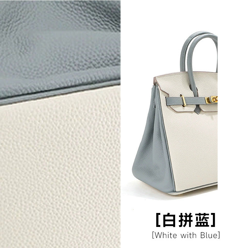 Chic Top-Layer Cowhide Birkin & Kelly-Inspired Tote Bag for Women, Premium Genuine Leather Large Capacity Top-Handle Crossbody Shoulder Handbag with Sophisticated Design, Ideal Commuter Purse
