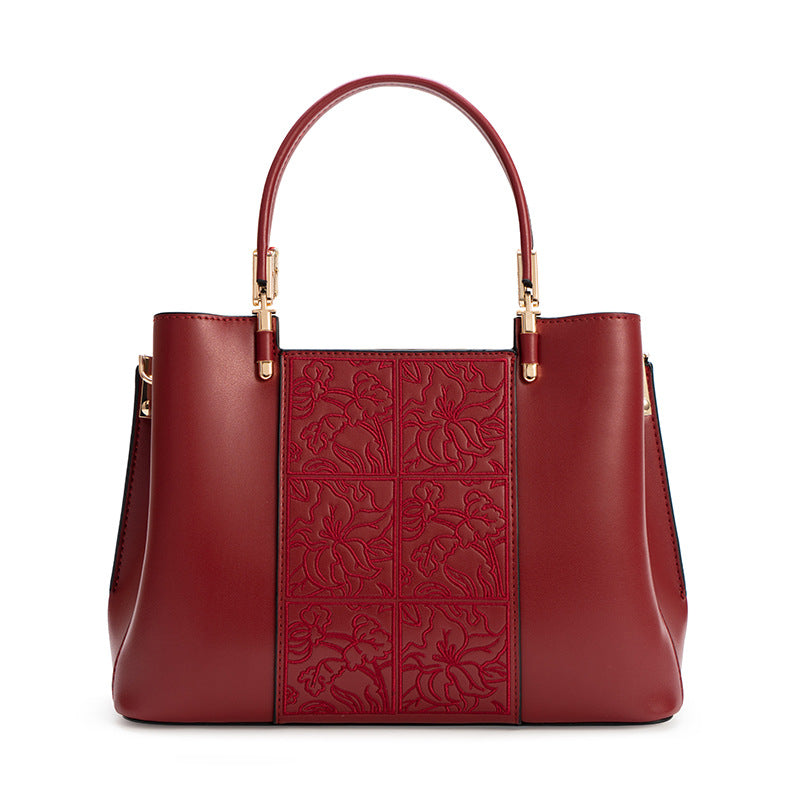 Exquisite Chinese-Style Embroidered Handbag for Women | New Mommy Tote with 3-in-1 Top-Handle/Shoulder/Cross-Body Carry | Elegant Embroidered Purse with Practical Versatility | Thoughtful Birthday Gift for Moms, Wives & Girlfriends