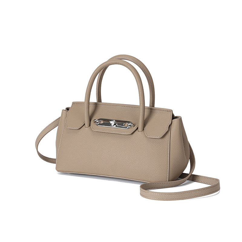 Chic Genuine Leather Birkin & Kelly-Inspired Tote Bag for Women, Trendy Cowhide Top-Handle Crossbody Shoulder Handbag with Fashionable Everyday Design
