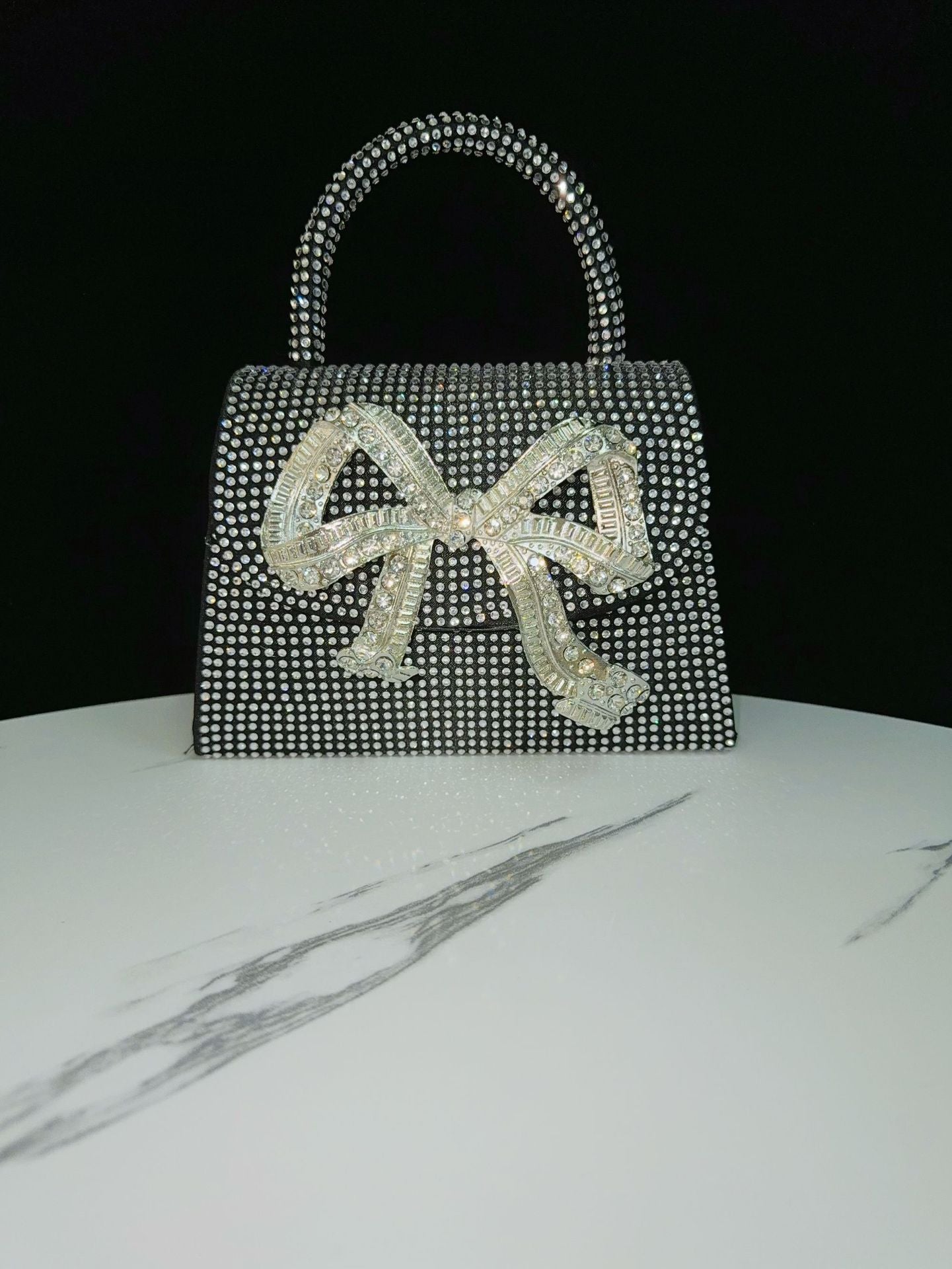 Dazzling Full Rhinestone Evening Bag for Women, A Crystal-Embellished Top-Handle Crossbody Shoulder Handbag Perfect for Banquets & Special Occasions