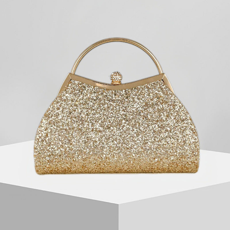 Rhinestone Crown Evening Clutch for Women, New Sparkly Formal Gown Chain Purse, Elegant Wedding Party Handbag for Ladies
