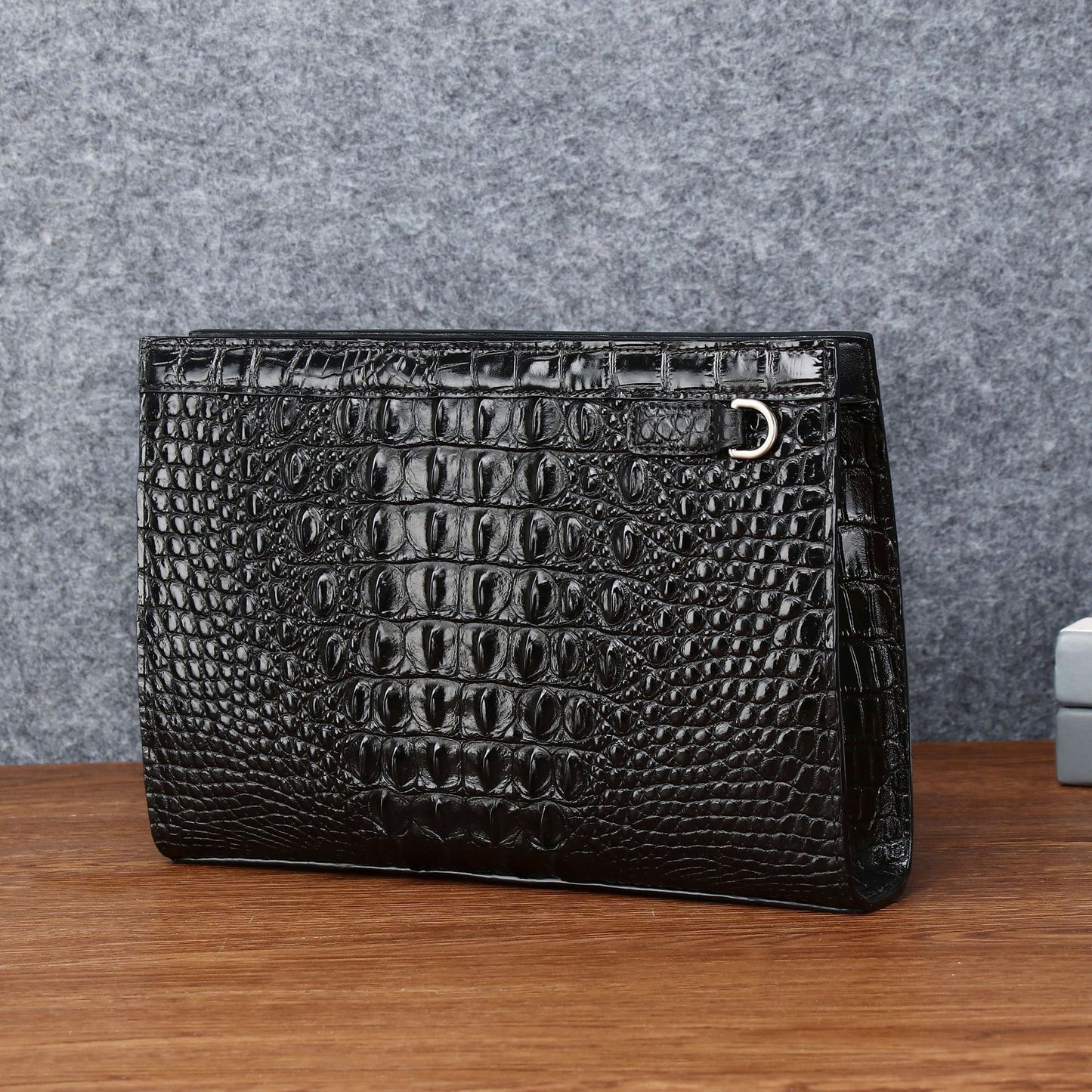 New Arrival Croc-Effect Large Clutch Bag for Men, A Multi-Functional Business Toiletry Organizer with High-End Classic Design, Perfect for Travel & Daily Use