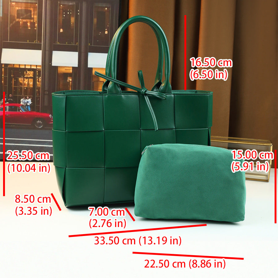 Handwoven Large Capacity Tote Bag for Women with Detachable Sub-Bag, Versatile Casual Shoulder Handbag with Artisan Woven Craftsmanship