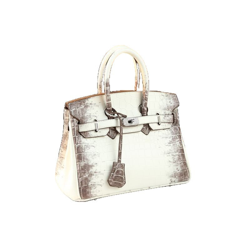 Chic Croc-Embossed Birkin-Inspired Tote Bag for Women, Premium Genuine Leather Top-Handle Crossbody Shoulder Handbag with Elegant Spacious Design, Everyday Purse