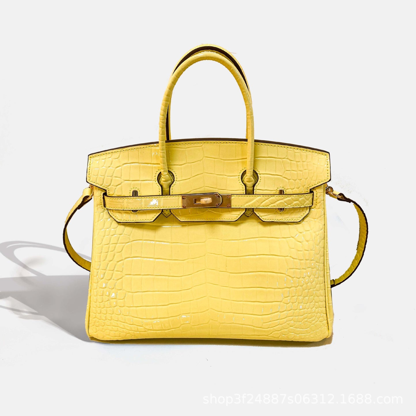 Premium Croc-Embossed Birkin-Inspired Tote Bag for Women, Genuine Leather with Spacious Large Capacity, Versatile Top-Handle Handbag for Everyday Elegance