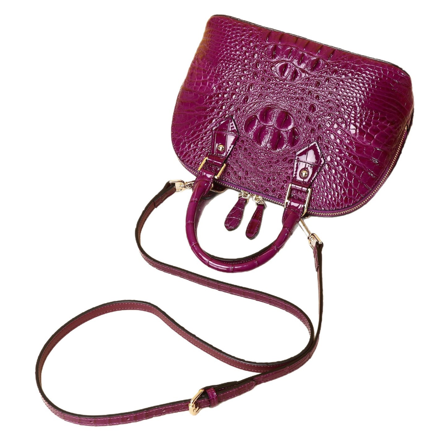 New Arrival Croc-Effect Light Luxury Shell Bag for Women, A Casual Versatile Top-Handle Crossbody Shoulder Handbag with Fashionable Design