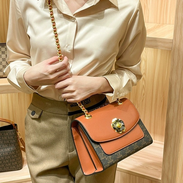 Genuine Leather Underarm Crossbody Bag for Women, New Versatile Small Shoulder Chain Purse, Trendy Everyday Handbag for Ladies