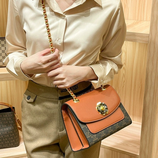 Genuine Leather Underarm Crossbody Bag for Women, New Versatile Small Shoulder Chain Purse, Trendy Everyday Handbag for Ladies
