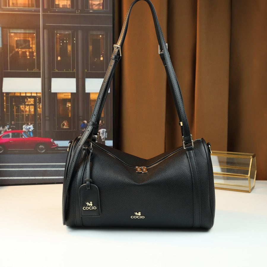 Boston Pillow Bag for Women Shoulder Crossbody Handbag, Premium Textured Purse with Classic Timeless Silhouette