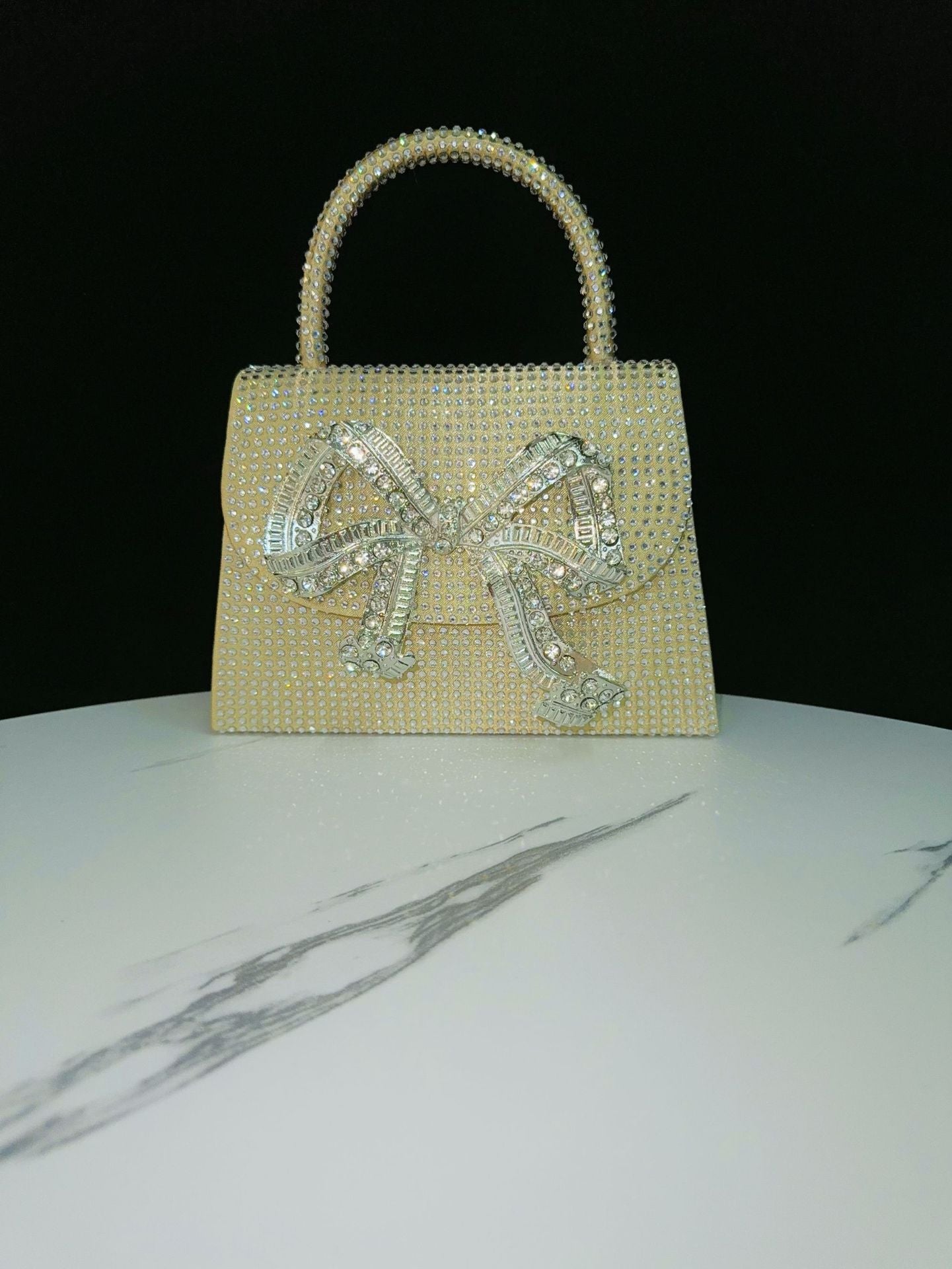 Dazzling Full Rhinestone Evening Bag for Women, A Crystal-Embellished Top-Handle Crossbody Shoulder Handbag Perfect for Banquets & Special Occasions