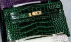 New Spring/Summer Kelly-Inspired Croc-Effect Genuine Leather Mini Bag for Women, A Versatile Chain Shoulder Top-Handle Handbag Perfect for Everyday Style