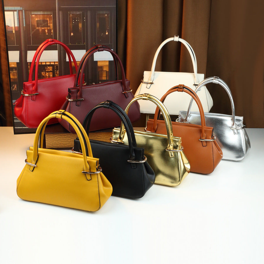 Pleated Bucket Bag for Women Solid Color Top Handle Shoulder Crossbody Purse, Soft Textured Handbag with Versatile Everyday Appeal