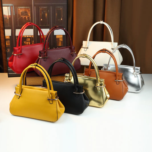 Pleated Bucket Bag for Women Solid Color Top Handle Shoulder Crossbody Purse, Soft Textured Handbag with Versatile Everyday Appeal