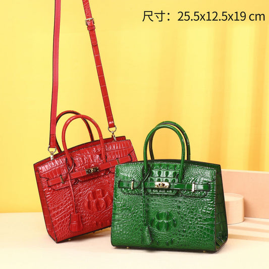 New Arrival Classic Croc-Effect Handbag for Women, A Multi-Functional Large Capacity Shoulder Crossbody Top-Handle Bag with High-End Sophisticated Design