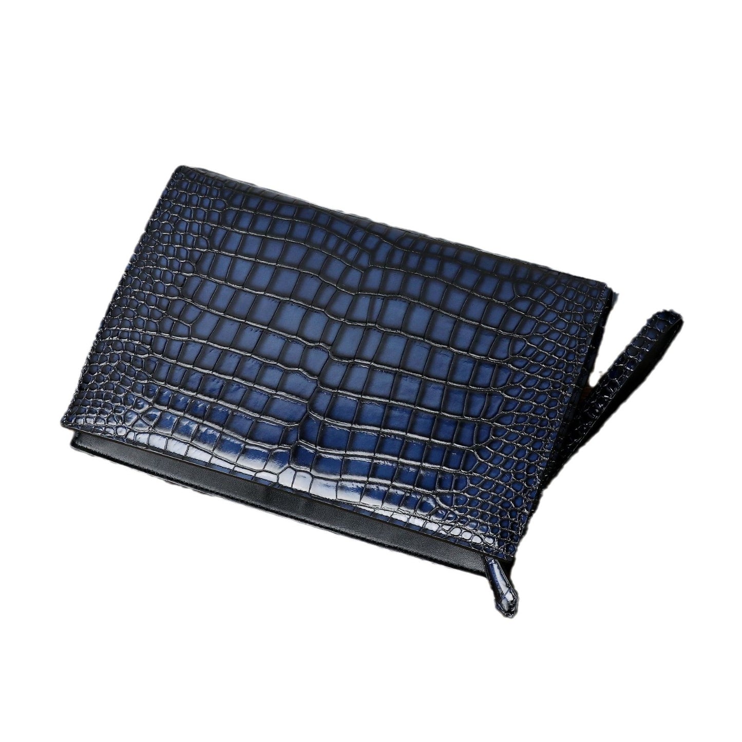 New Arrival Distressed Croc-Effect Large Clutch Wallet for Men, A Multi-Functional Business Handheld Bag with Spacious Capacity & Document Organizer