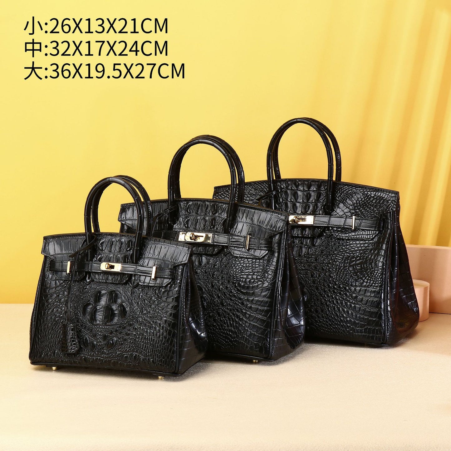Elegant Croc-Embossed Birkin-Inspired Tote Bag for Women, Large Capacity Wristlet Handbag with Classic Versatile Design, Perfect Mother's Day Gift for Mom