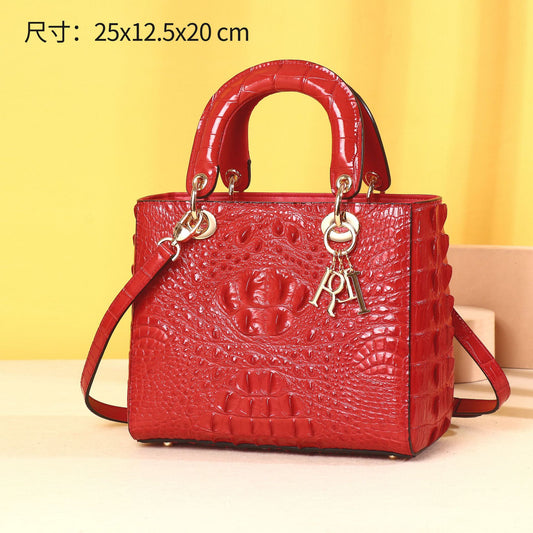 New Arrival Best-Selling Lady-Inspired Croc-Effect Bag for Women, A Premium Large Capacity Top-Handle Crossbody Shoulder Handbag with New Design