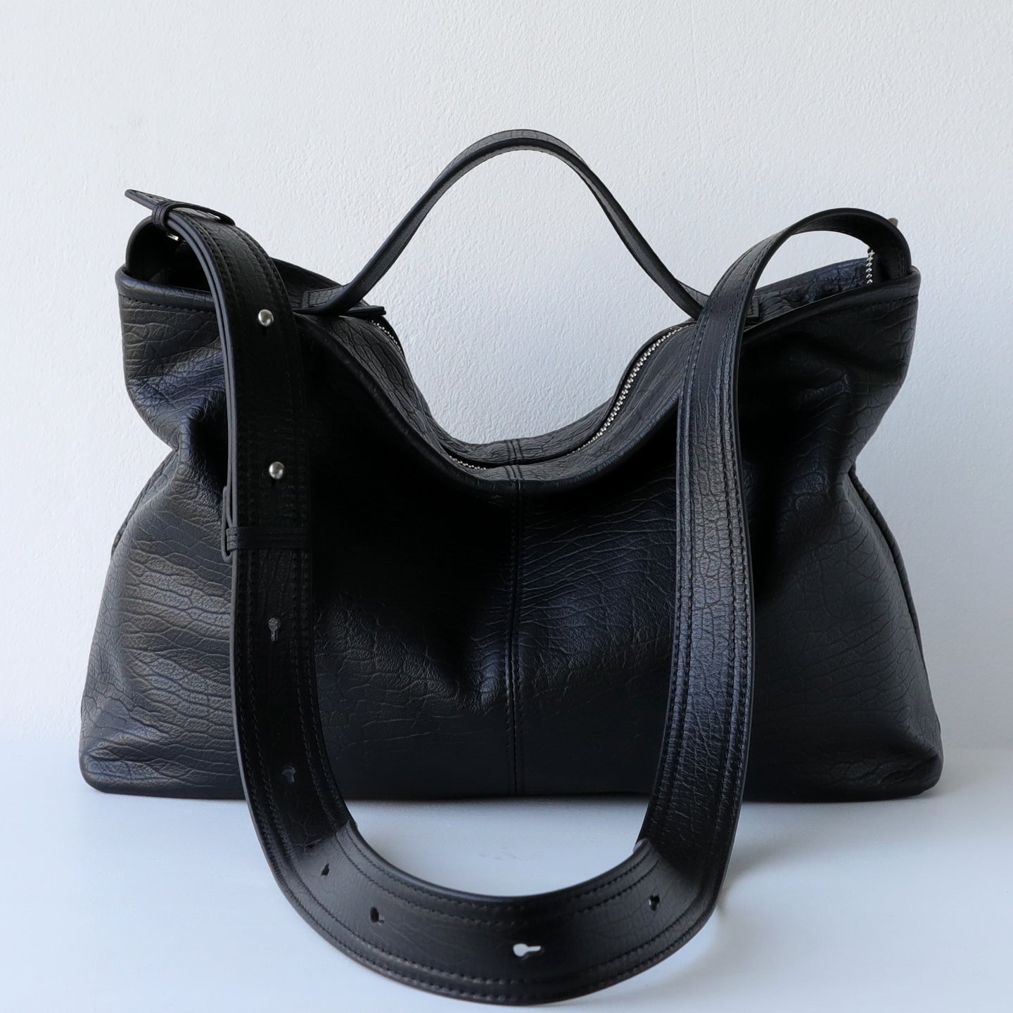 Elephant Grain Tote Bag for Women Top Layer Cowhide Slouchy Shoulder Crossbody Handbag, Versatile Pillow Purse with Premium Leather Texture