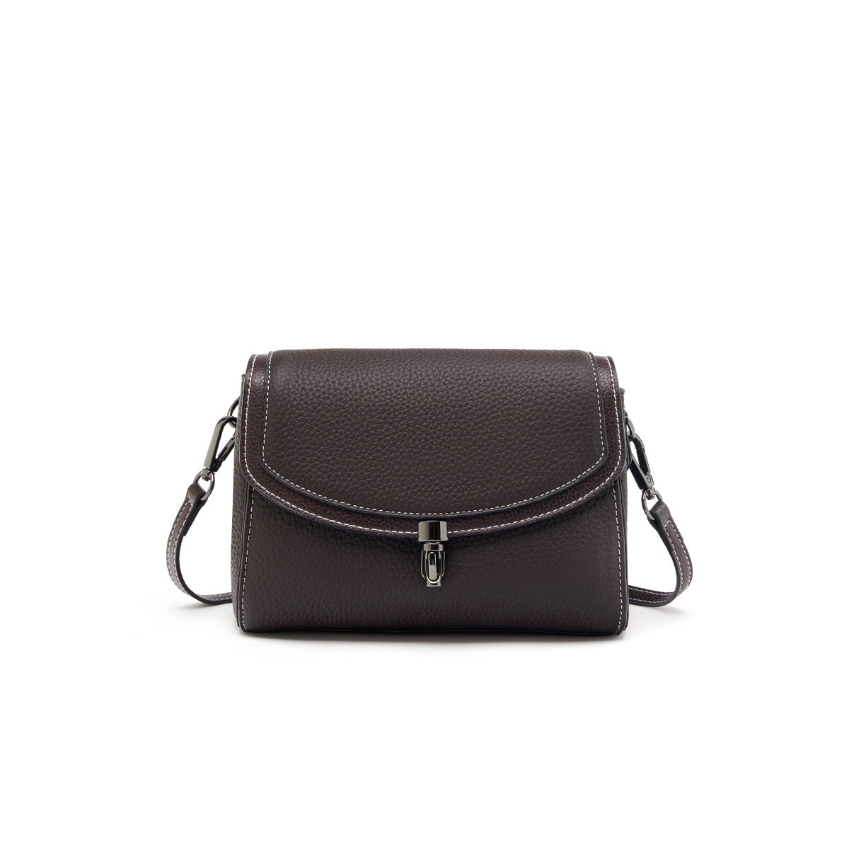 Genuine Top Layer Cowhide Small Square Bag for Women, Niche New Versatile Shoulder Crossbody Top Handle Purse, Premium Handbag for Ladies