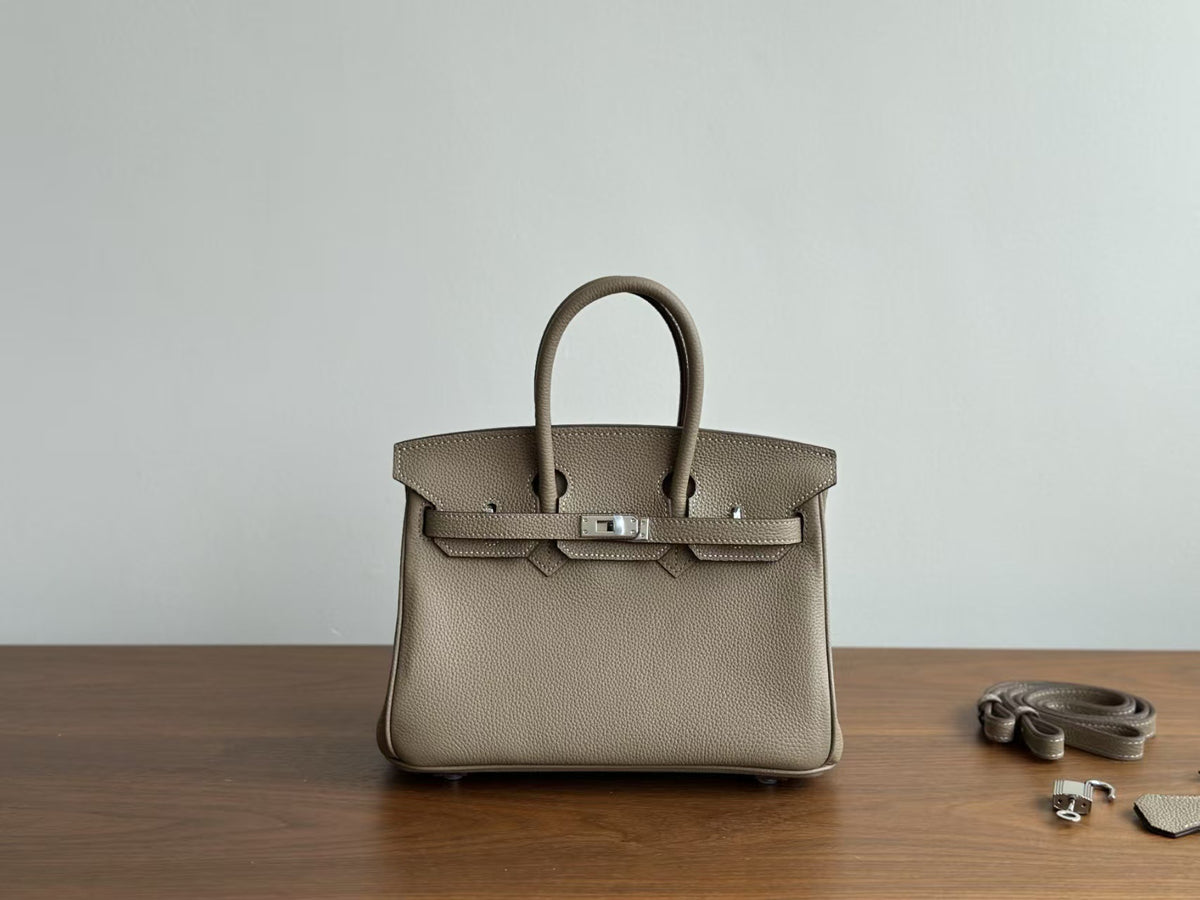 Genuine Togo Pebbled Leather Birkin-Kelly Style Bag for Women, New Large Capacity Classic Shoulder Crossbody Top Handle Purse, Premium Handbag for Ladies