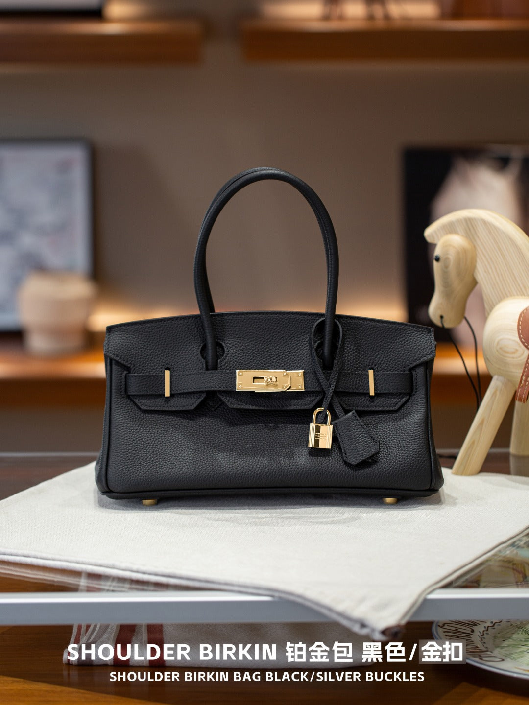 Chic Light Luxury Birkin-Inspired Shoulder Bag for Women, Elegant Top-Handle Crossbody Handbag with Premium Texture, Versatile Spring/Summer Commuter Purse