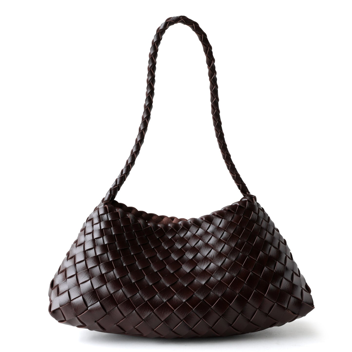 Handwoven Crescent Underarm Bag for Women Vintage Commuter Shoulder Handbag, Niche Versatile Purse with Artisan Texture
