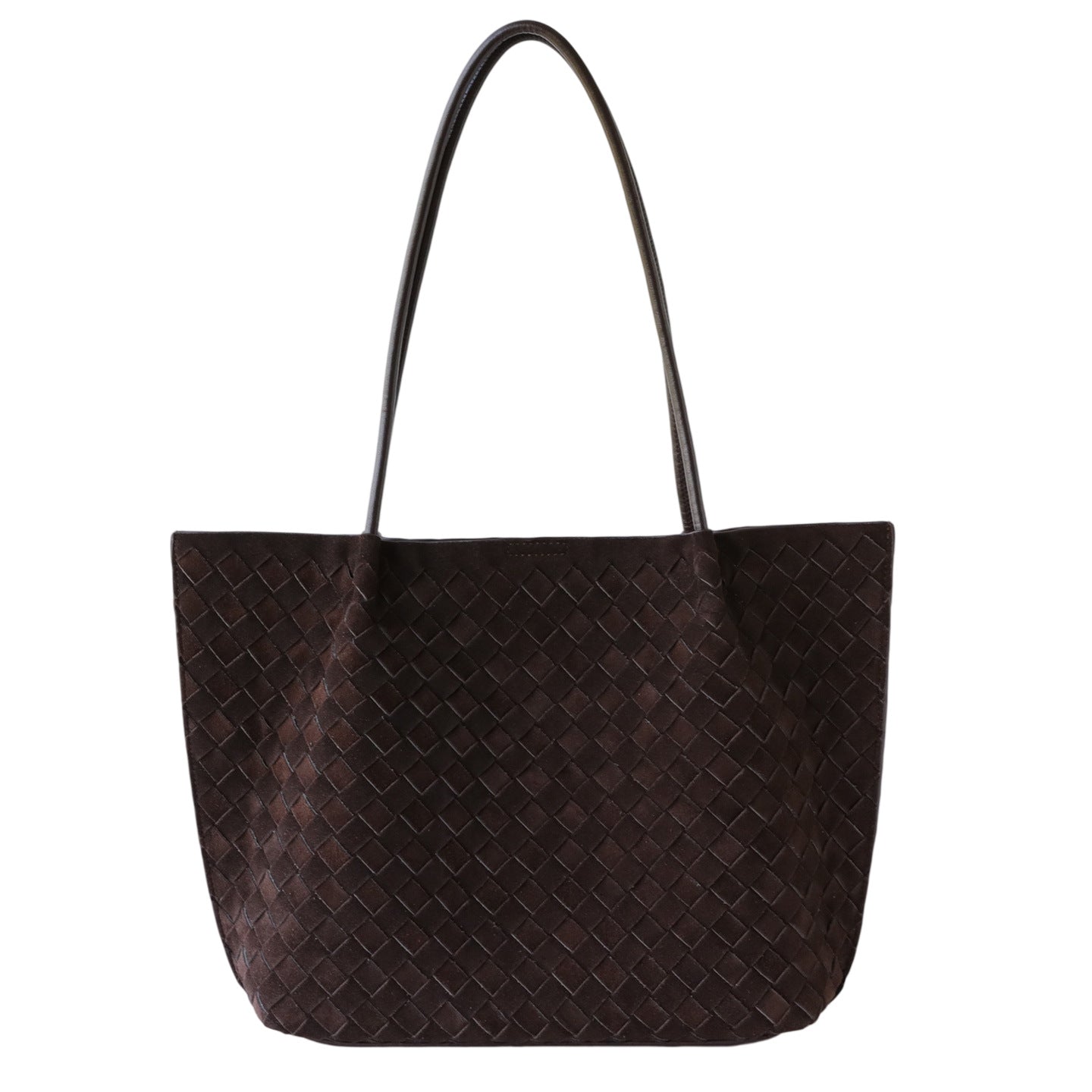 Frosted Woven Leather Tote Bag for Women Large Capacity Vintage Shoulder Underarm Handbag, Niche Design with Soft Matte Texture for Fall Winter