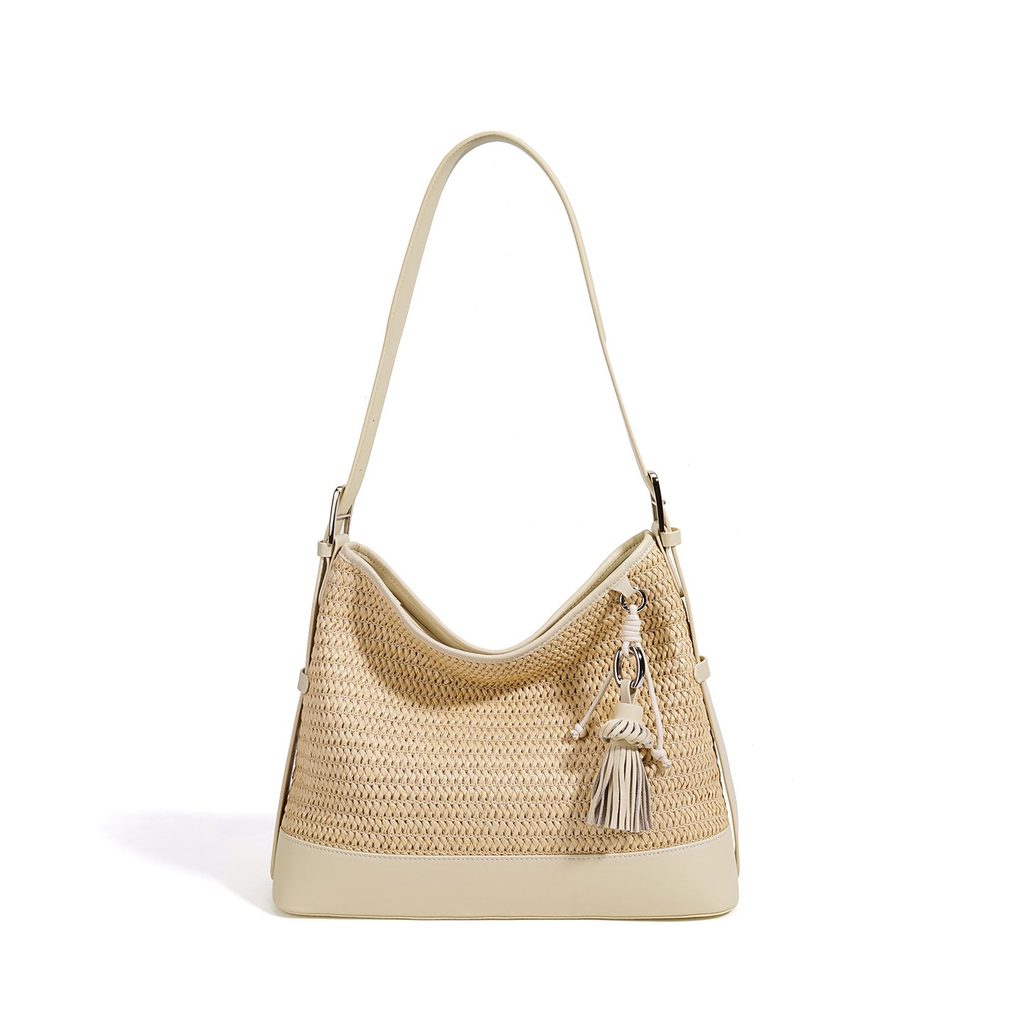 New Summer Woven Bucket Bag, Large Capacity Beach Vacation Crossbody Shoulder Purse, Premium Niche Versatile Handbag for Women