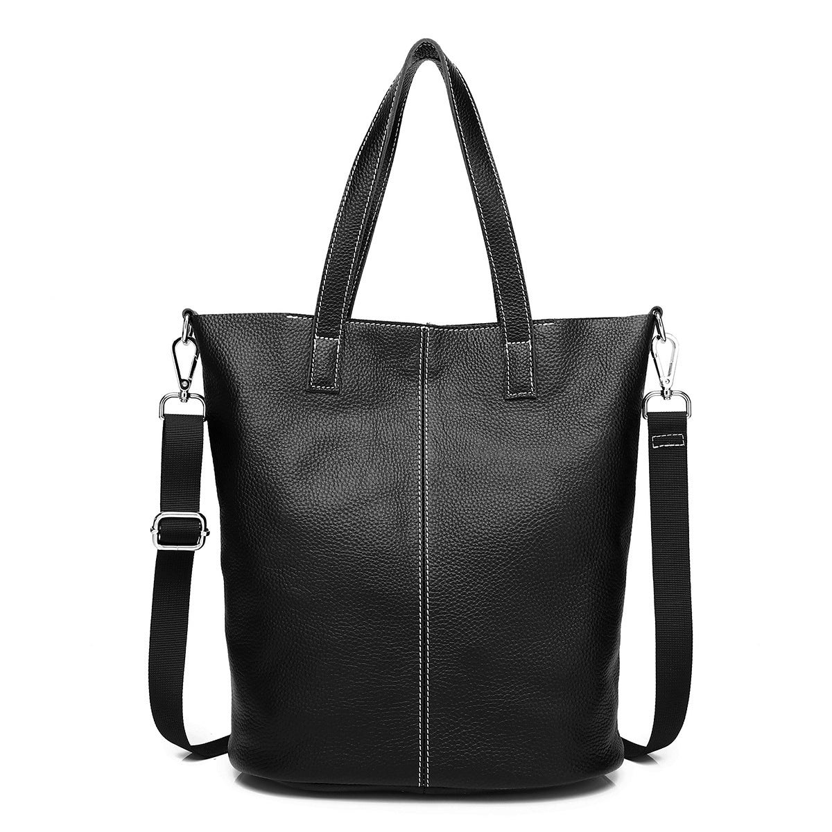 Premium Vintage Top-Layer Cowhide Leather Bucket Tote for Women | New Large-Capacity Cross-Body Shoulder Handbag with Top Handle | Spacious Retro Purse for Work, Errands & Travel | Versatile Everyday Carryall with Timeless Style & Effortless Function