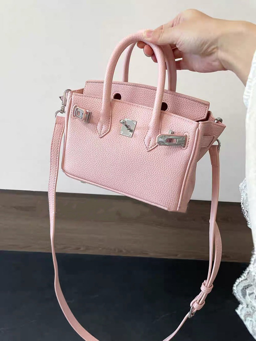 New Arrival Pebbled Genuine Leather Birkin-Inspired Tote Bag for Women, Gold-Tone Hardware with Spacious Large Capacity, Versatile Top-Handle Shoulder Handbag for Everyday Chic