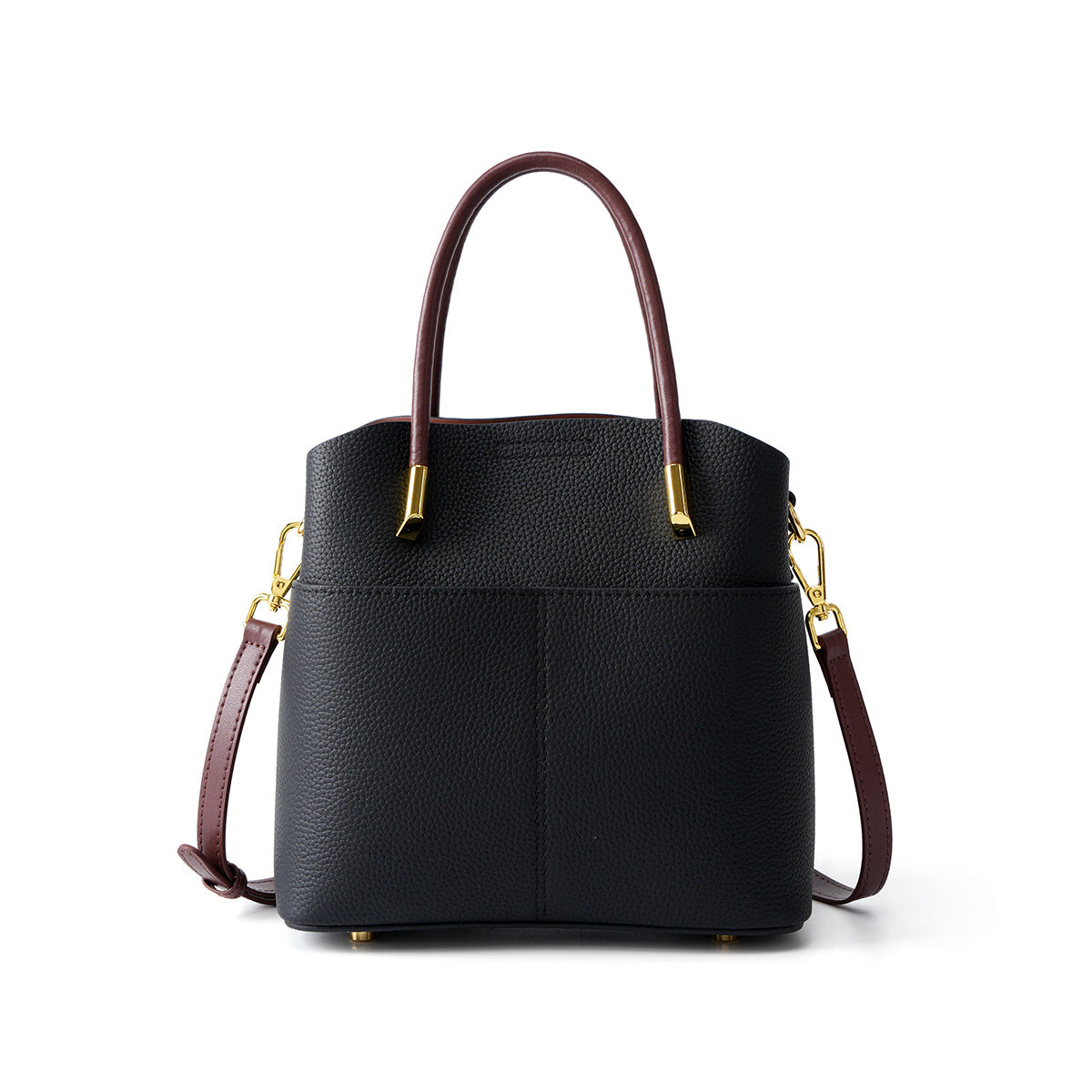 New Premium Top Layer Cowhide Bucket Bag, Stylish Niche Crossbody Shoulder Purse, High-End Office Handbag for Women