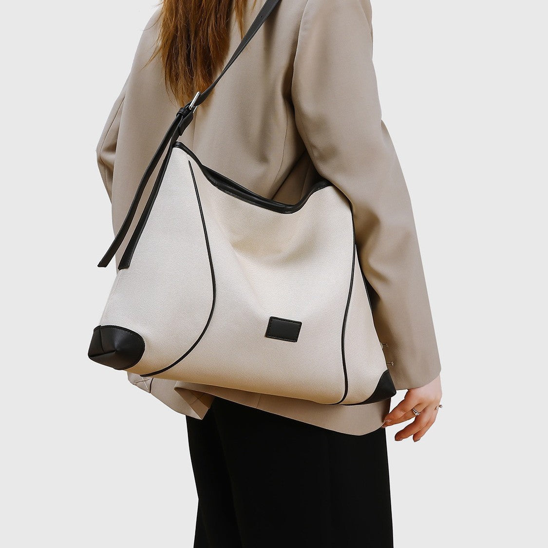 Canvas-Like Large Capacity Crossbody Bag for Women, New Fall Winter Trendy Versatile Commute Top Handle Purse, Casual Everyday Handbag for Ladies