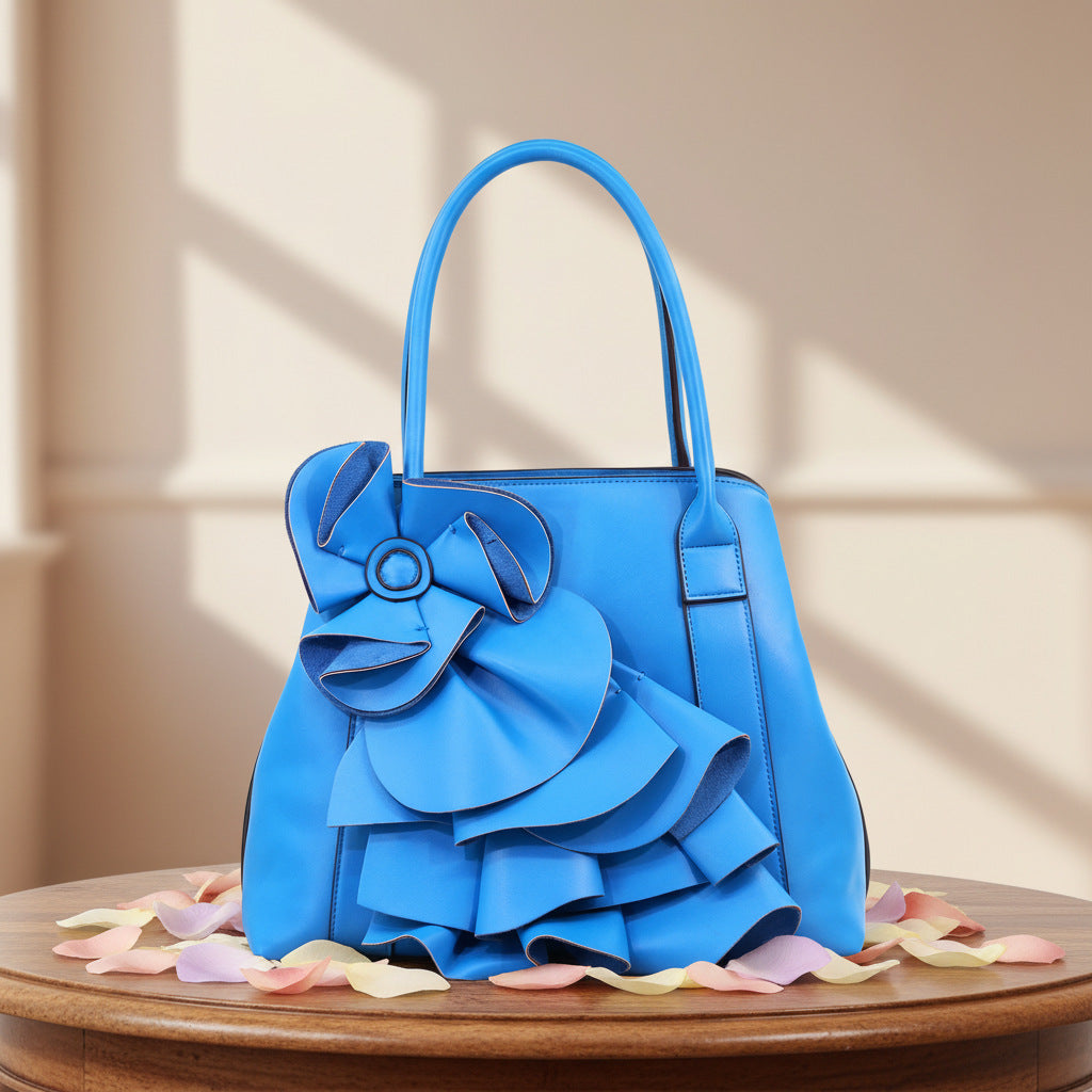 fashion flower handbag women luxury ladies tote bag