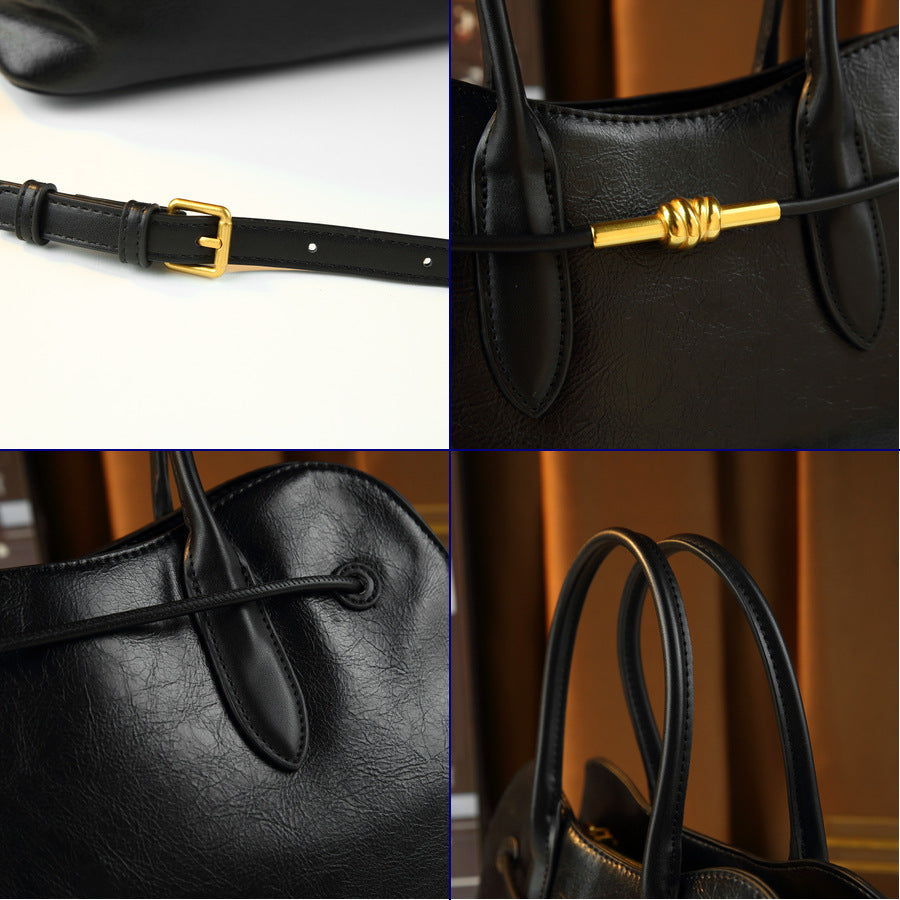 Vintage Shell Tote Bag for Women Large Capacity Fall Winter Shoulder Handbag, Versatile Commuter Purse with Timeless Classic Design