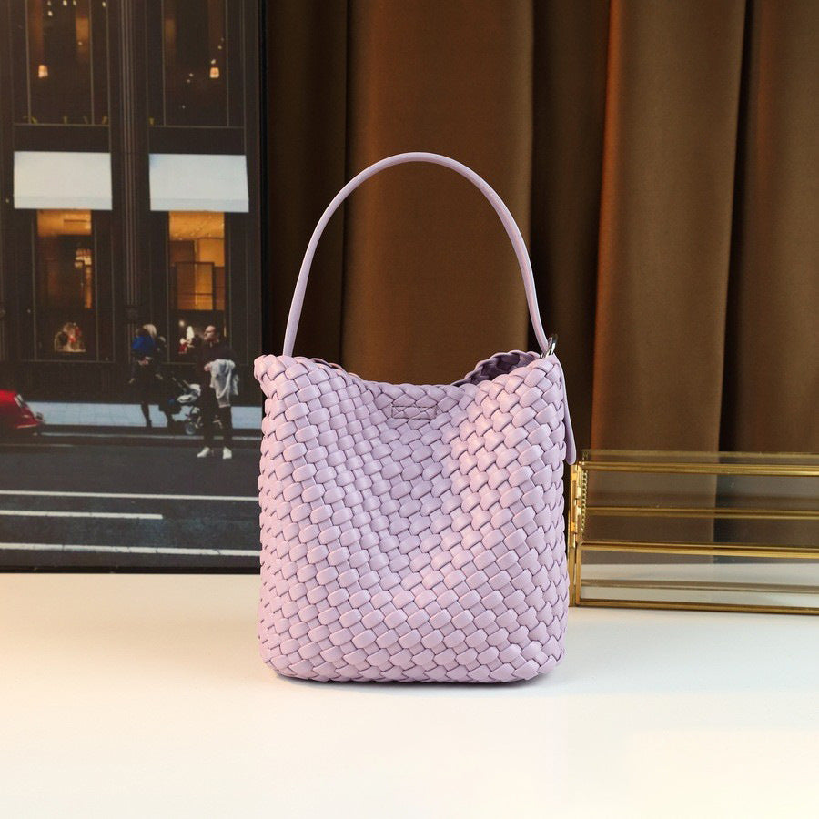 Handwoven Basket Tote Bag for Women Large Capacity Shoulder Crossbody Handbag, Versatile Fashion Purse with Natural Woven Texture