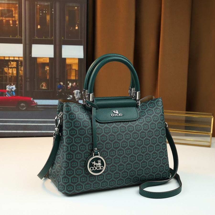 Vintage Print Bucket Bag for Women Large Capacity Shoulder Handbag, Premium Versatile Purse with Timeless Elegant Design