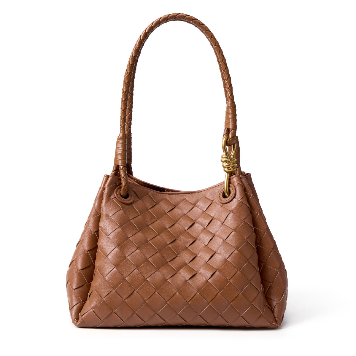 Handwoven Cowhide Large Capacity Tote, Niche Underarm Shoulder Top Handle Bag, Casual Fashion Cross-Border Handbag for Women