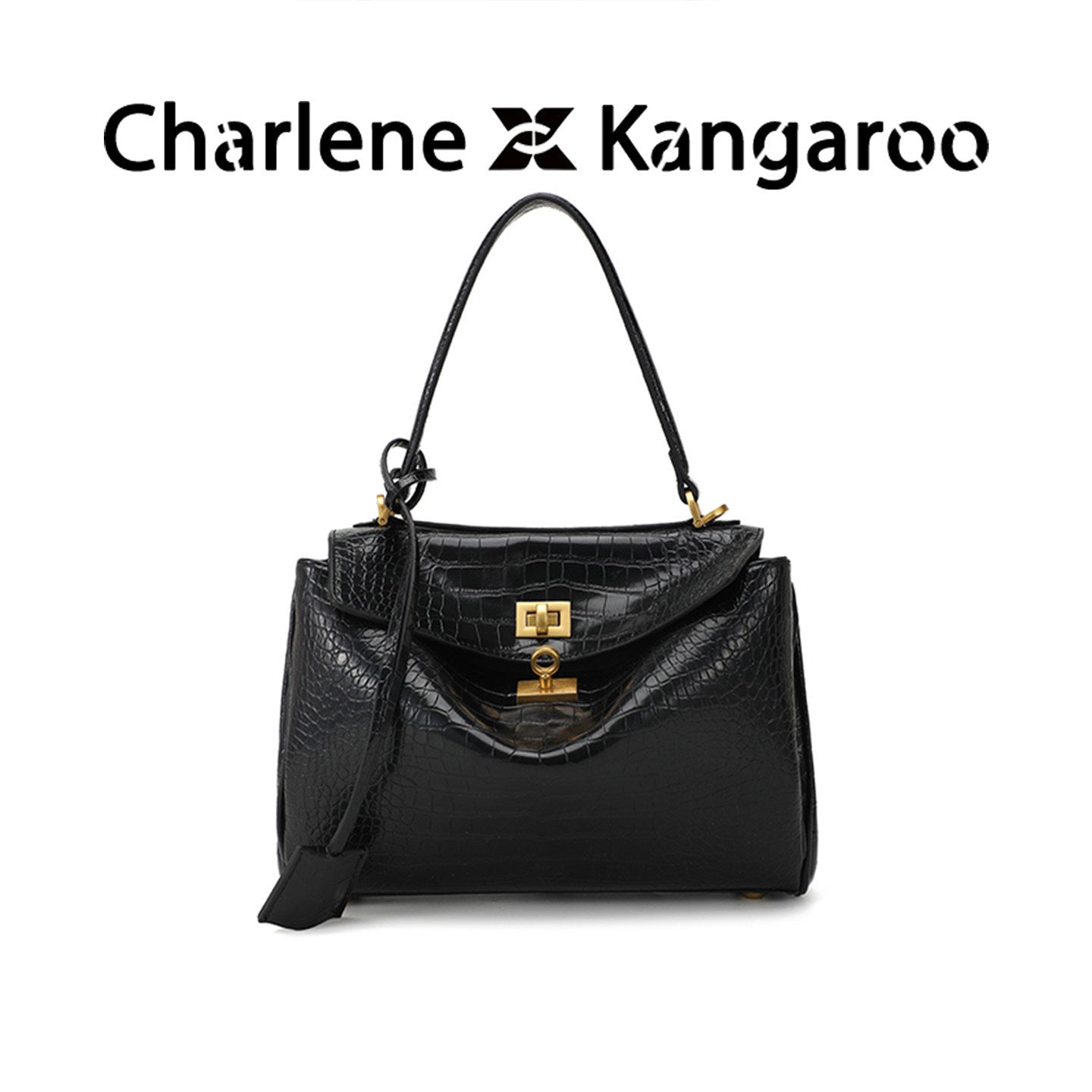 New Arrival Kelly-Inspired Croc-Effect Tote Bag for Women, A Large Capacity Commuter Shoulder Crossbody Handbag with Premium Versatile Design