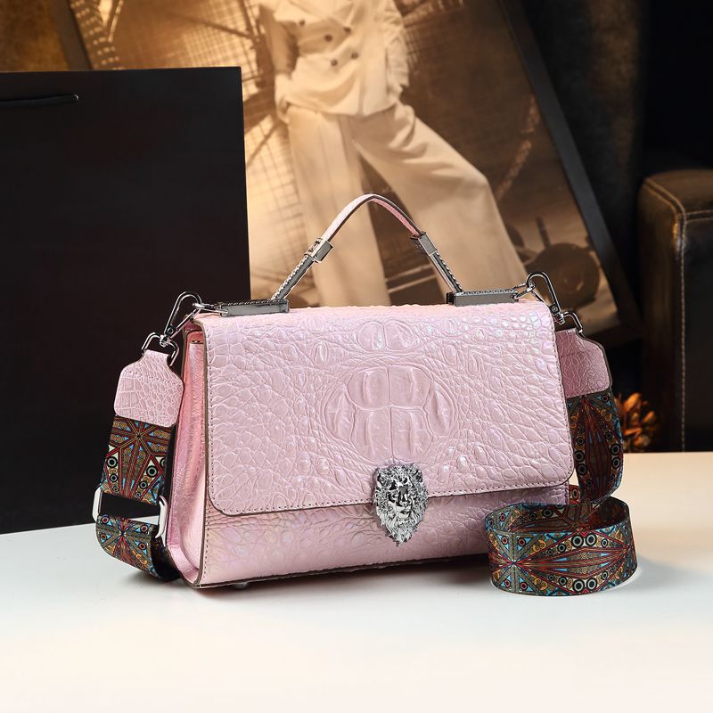 Croc-Embossed Large-Capacity Crossbody Tote Bag for Women – Versatile Shoulder Handbag with Premium Finish, Stylish Handmade Purse for Everyday Elegance