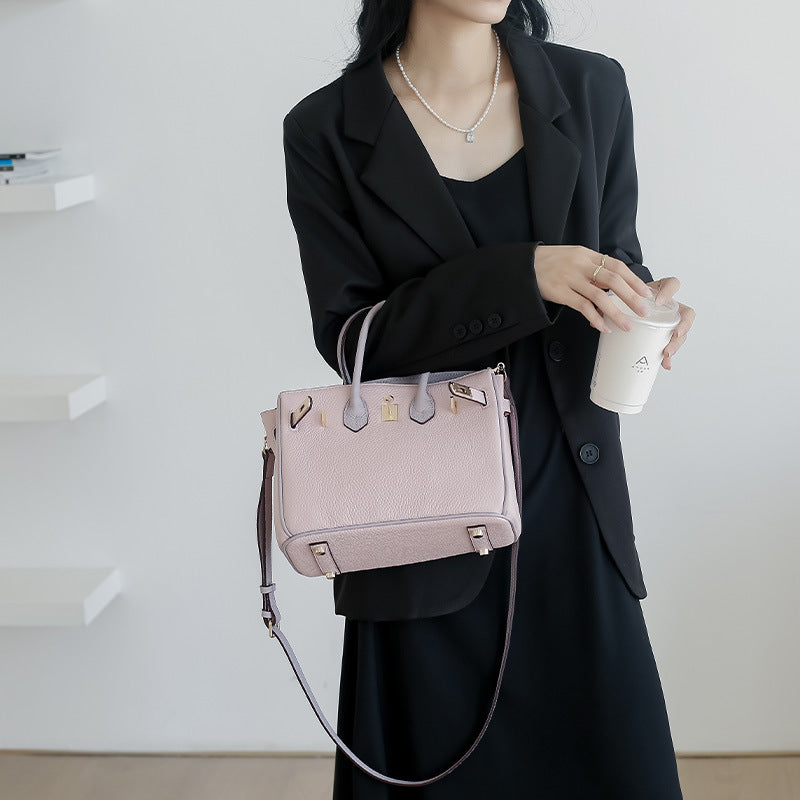 Chic Top-Layer Cowhide Birkin & Kelly-Inspired Tote Bag for Women, Premium Genuine Leather Large Capacity Top-Handle Crossbody Shoulder Handbag with Sophisticated Design, Ideal Commuter Purse