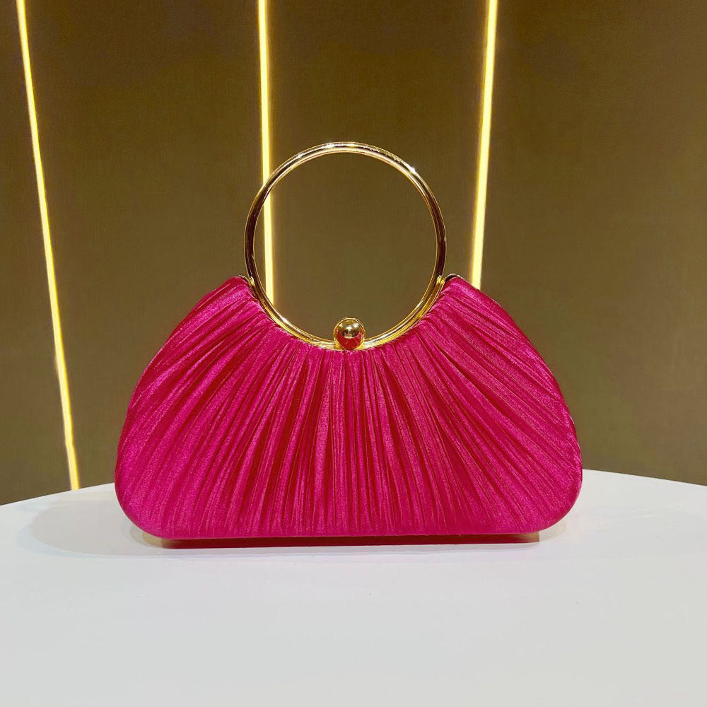 Elegant Pleated Evening Bag for Women, A Glamorous Chain Top-Handle Crossbody Shoulder Handbag Perfect for Banquets Parties & Special Occasions