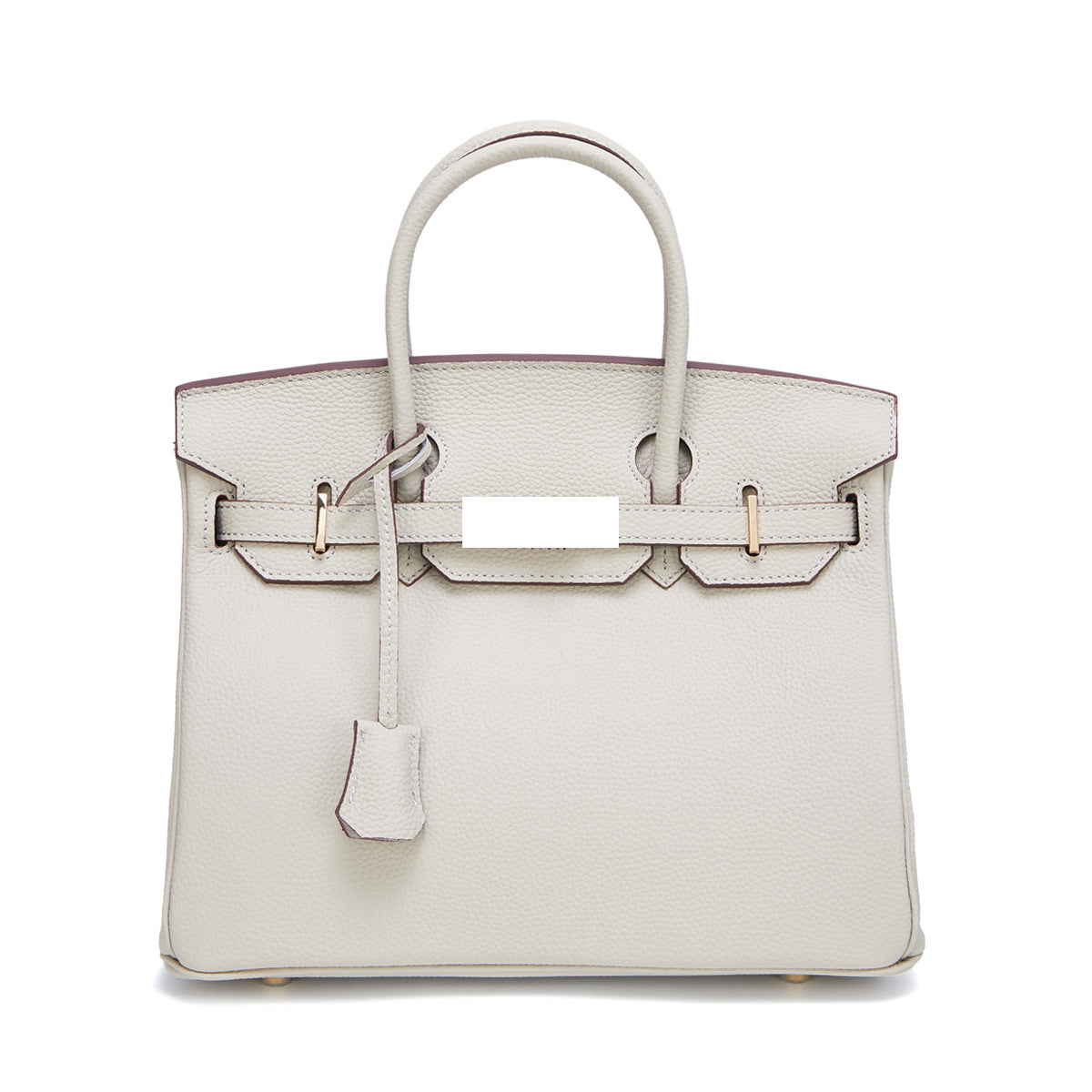 Women's Togo Leather Handbag Large Capacity Top Handle Bag with Gold Hardware, Premium Quality Birkin Style Shoulder Purse