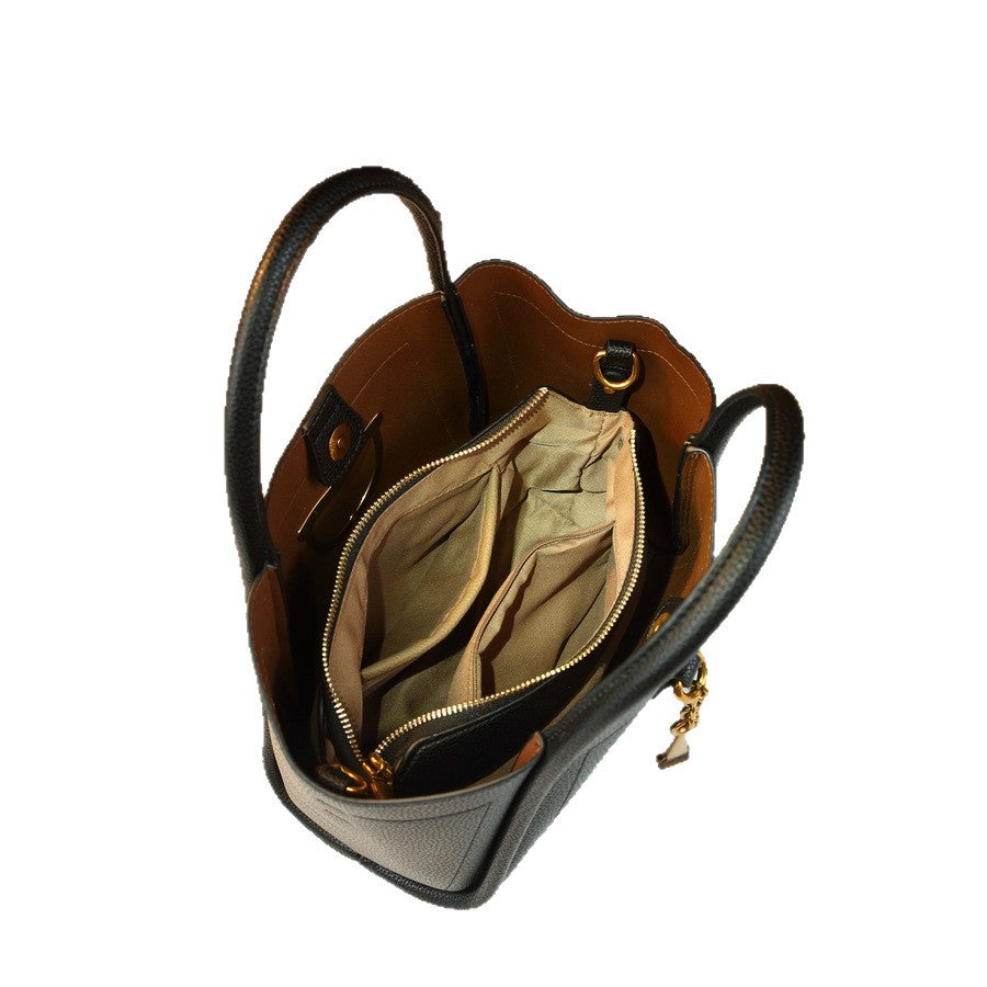 Pebble Grain Commuter Tote Bag for Women Large Capacity Shoulder Crossbody Handbag, Minimalist Metal Buckle Design with Versatile Everyday Style