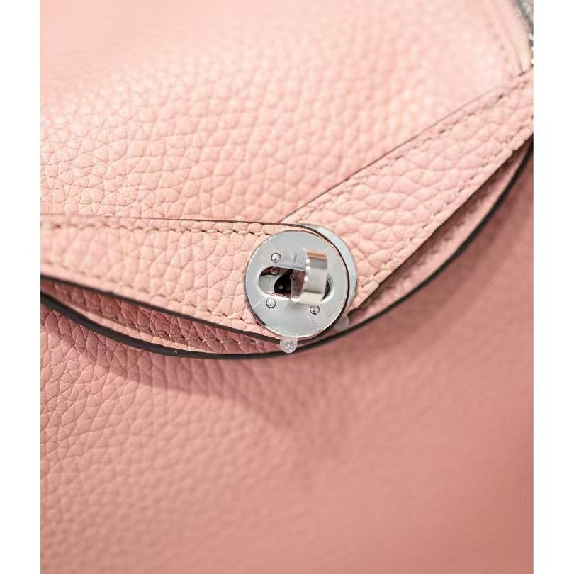 Women's Lindy-Style Cross-Body Shoulder Bag 19-26cm, Hermès-Inspired Top-Handle Handbag in Premium TC Full-Grain Cowhide Leather, Versatile Satchel for Work, Travel & Daily Use, New Arrival
